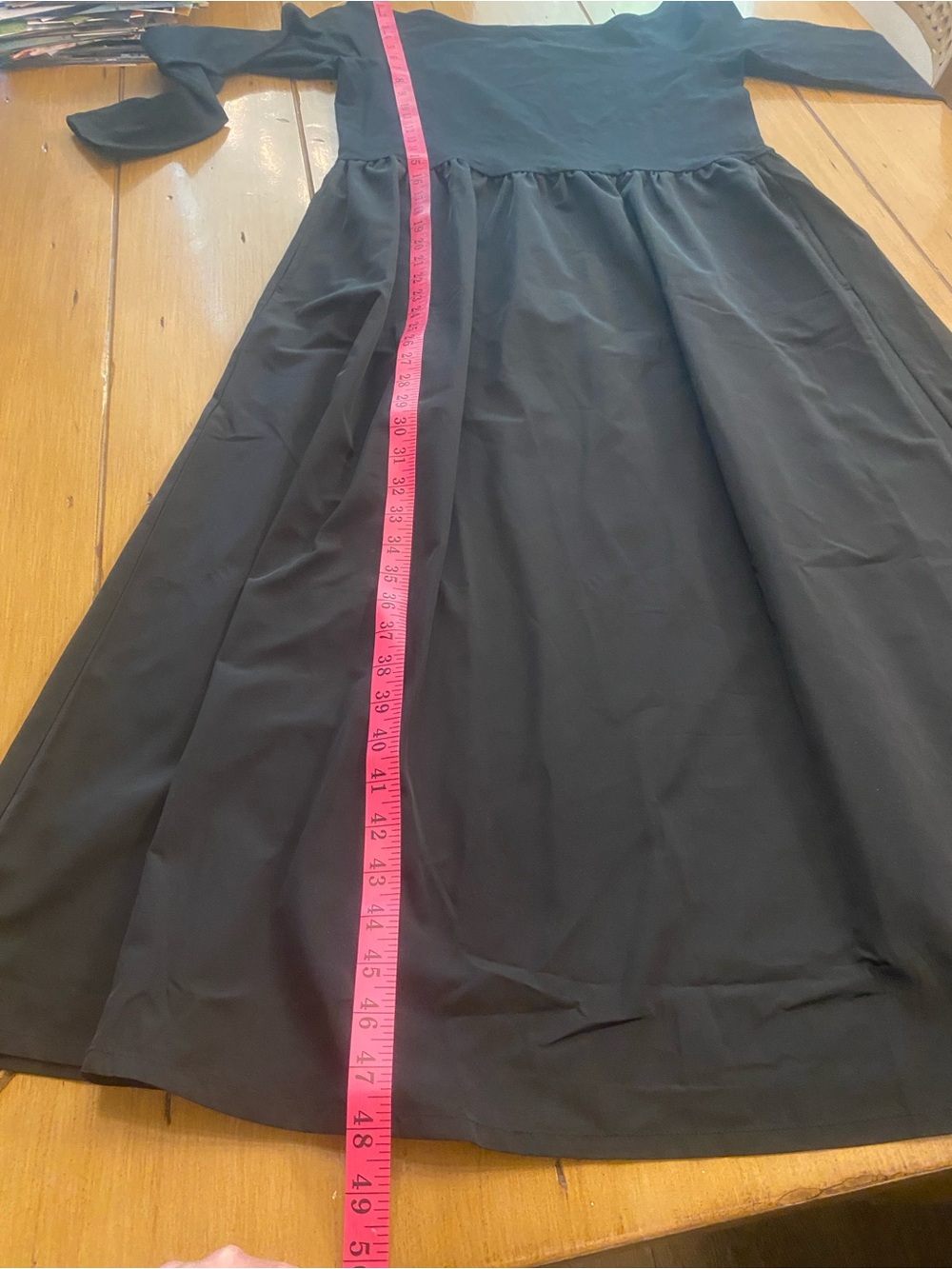 J. Crew Women’s Long Sleeve Black Maxi Dress Off Shoulder Wide Neck New size L - Picture 13 of 15